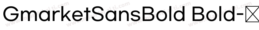 GmarketSansBold Bold字体转换